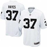 Nike Men & Women & Youth Raiders #37 Hayes White Team Color Game Jersey,baseball caps,new era cap wholesale,wholesale hats